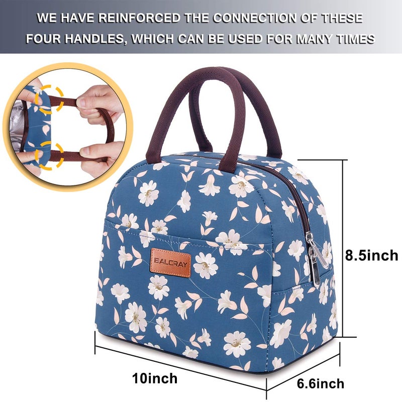 BALORAY Lunch Bag for Women Men Insulated Lunch Box for Adult Reusable Lunch Tote Bag for Work, Picnic or Travel (Morning Glory) - Image 3